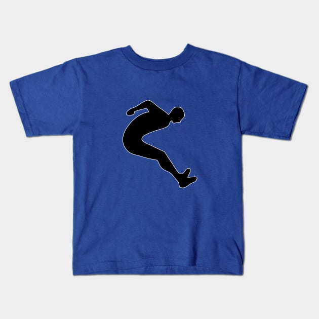 Long jump Kids T-Shirt by Huggy Mauve